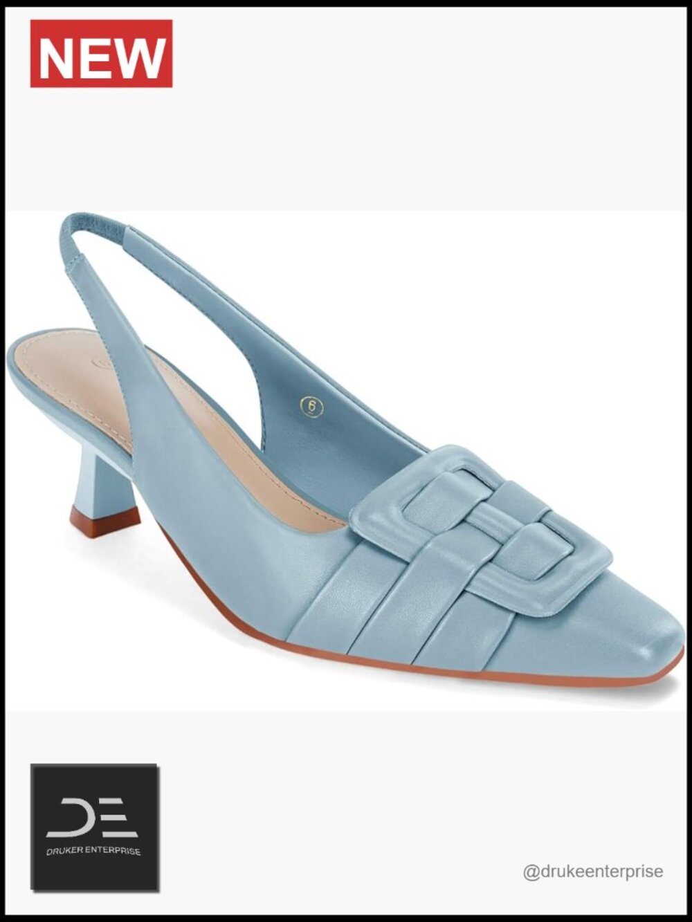 Slingback Kitten Heels Low Dress Pumps Pointed Toe Comfortable Office Sandals